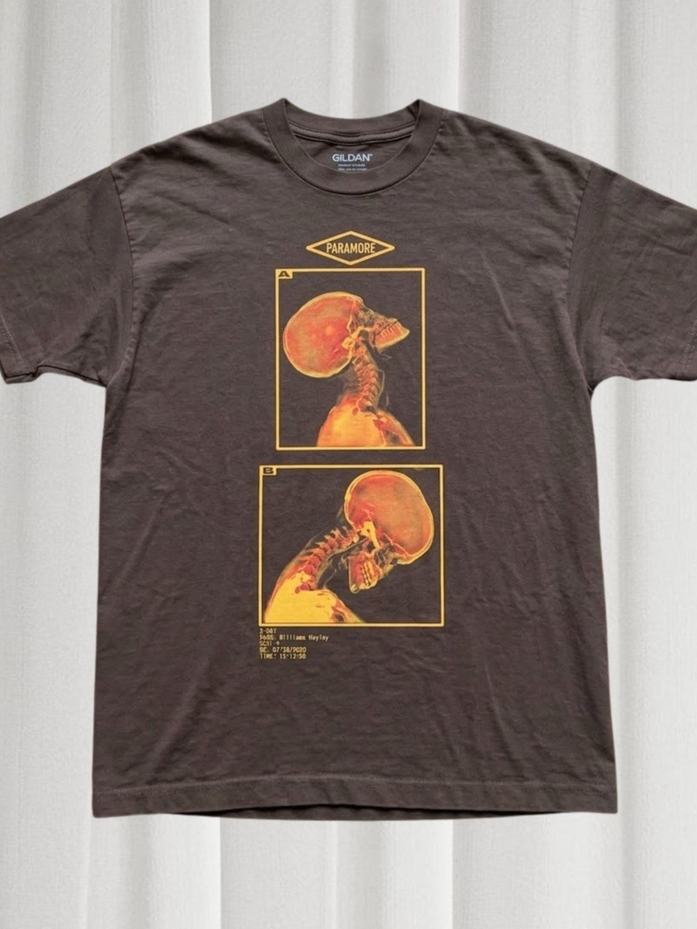 Gildan Brown Paramore X-Ray Headbanger Hayley Williams Graphic Tee